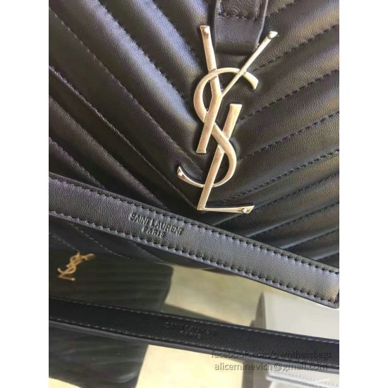 Fake Saint Laurent Monogram Large Kate Chain Shoulder Bag Black Y231220 Replica