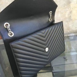 Fake Saint Laurent Monogram Large Kate Chain Shoulder Bag Black Y231220 Replica