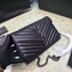 Replica Saint Laurent Monogram Medium Grained Matelasse Leather Chain Wallet Black Y121290