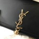 Fake Saint Laurent Monogram Shoulder Bag in Black Leather 354119 Replica