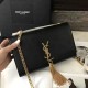 Fake Saint Laurent Monogram Shoulder Bag in Black Leather 354119 Replica
