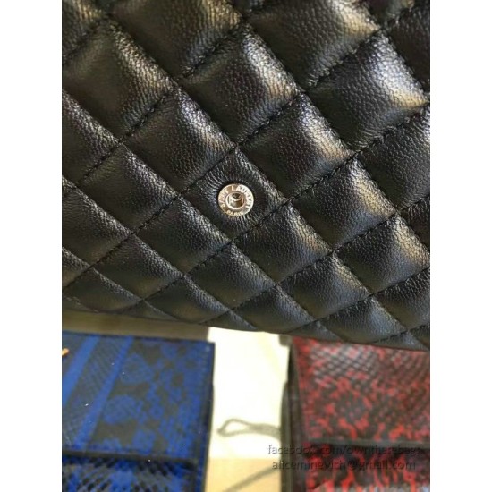 Replica Saint Laurent Satchel Medium Monogram in Black Matelasse Leather Y221260