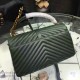 Replica Saint Laurent Top Handle Bag in Green Matelasse Leather 392738