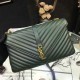 Replica Saint Laurent Top Handle Bag in Green Matelasse Leather 392738