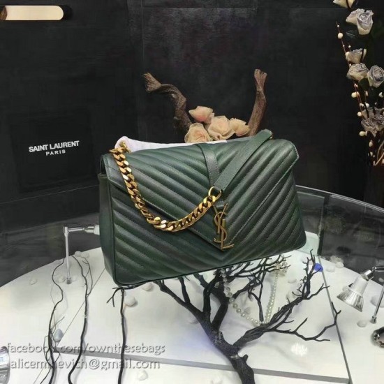 Replica Saint Laurent Top Handle Bag in Green Matelasse Leather 392738