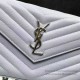 Fake Saint Laurent Violet Grained Matelasse Leather Chain Wallet Y221220 Replica