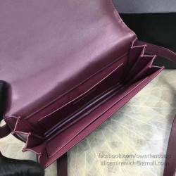 Replica YSL Saint Laurent Dylan Burgundy Calfskin Cross-body Bag 377827 Fake YSL Saint Laurent Dylan Burgundy Calfskin Cross-body Bag 377827 Replica
