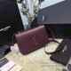Fake YSL Saint Laurent Dylan Burgundy Calfskin Cross-body Bag 377827 Replica
