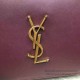 Fake YSL Saint Laurent Dylan Burgundy Calfskin Cross-body Bag 377827 Replica