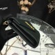 Fake YSL Saint Laurent Grained Matelasse Leather Chain Wallet Y221220 Black Replica