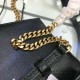 Fake YSL Saint Laurent Grained Matelasse Leather Chain Wallet Y221220 Black Replica
