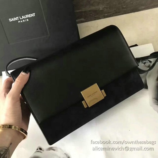 Fake YSL Saint Laurent Medium Bellechasse Bag Black 462044 Replica