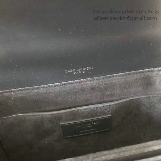 Fake YSL Saint Laurent Medium Bellechasse Bag in Blue Leather 482051 Replica