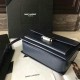 Fake YSL Saint Laurent Medium Bellechasse Bag in Blue Leather 482051 Replica
