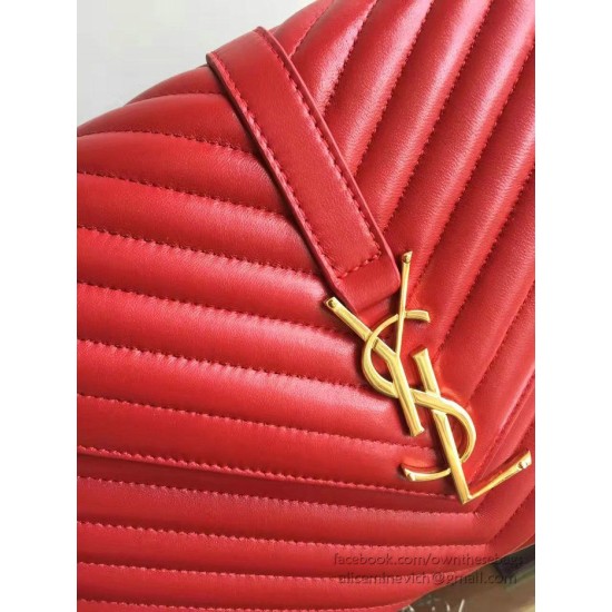 Fake YSL Saint Laurent Monogram Large Kate Chain Shoulder Bag Red Y231220 Replica