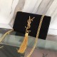 Fake Yves Saint Laurent Black Suede Monogram Tassel Bag Y221240 Replica