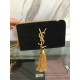 Fake Yves Saint Laurent Black Suede Monogram Tassel Bag Y221240 Replica