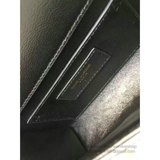 Fake Yves Saint Laurent Black Suede Monogram Tassel Bag Y221240 Replica