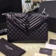 Replica Yves Saint Laurent Large Chain Shoulder Bag Black Calfskin Y221250