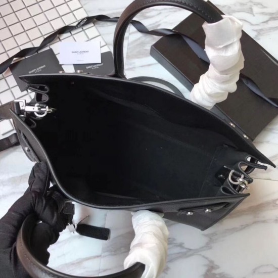 Replica YSL Top Handle Tote Black