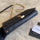 Fake YSL Saint Laurent Medium Becky Chain Wallet Black Replica