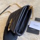 Fake YSL Saint Laurent Medium Becky Chain Wallet Black Replica