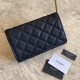 Fake YSL Saint Laurent Medium Becky Chain Wallet Black Replica