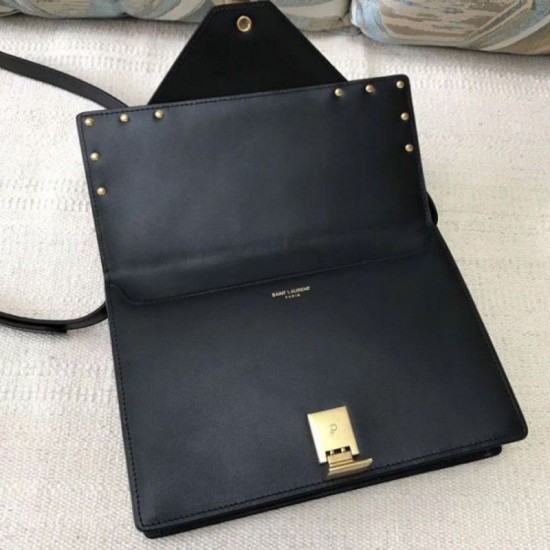 Fake YSL Saint Laurent Margaux Satchel Smooth Leather Black Replica