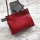 Fake YSL Saint Lauren Niki Medium Shopping Bag Crinkled Vintage Leather Red Replica