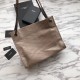 Replica YSL Saint Lauren Niki Medium Shopping Bag Crinkled Vintage Leather Gray