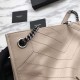 Replica YSL Saint Lauren Niki Medium Shopping Bag Crinkled Vintage Leather Gray