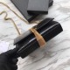 Replica YSL Saint Laurent Mini Kate Chain Wallet Crocodile Embossed Leather Black Gold Hardware