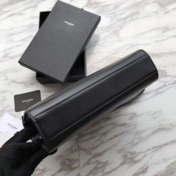 Fake YSL Saint Laurent Manhattan Baguette Top Handle Bag Black Replica Fake YSL Saint Laurent Manhattan Baguette Top Handle Bag Black Replica