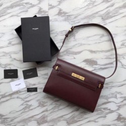Replica YSL Saint Laurent Manhattan Baguette Top Handle Bag Brown Fake YSL Saint Laurent Manhattan Baguette Top Handle Bag Brown Replica