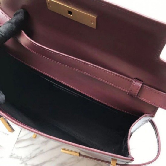 Fake YSL Saint Laurent Manhattan Baguette Top Handle Bag Brown Replica