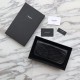 Fake YSL Saint Laurent Niki Large Wallet Crinkled Vintage Leather Black Replica