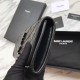 Fake YSL Saint Laurent Niki Large Wallet Crinkled Vintage Leather Black Replica