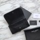 Fake YSL Saint Laurent Niki Large Wallet Crinkled Vintage Leather Black Replica