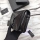 Replica YSL Saint Laurent Niki Chain Wallet Crinkled Vintage Leather Black
