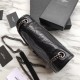Replica YSL Saint Laurent Niki Chain Wallet Crinkled Vintage Leather Black