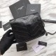Replica YSL Saint Laurent Niki Chain Wallet Crinkled Vintage Leather Black
