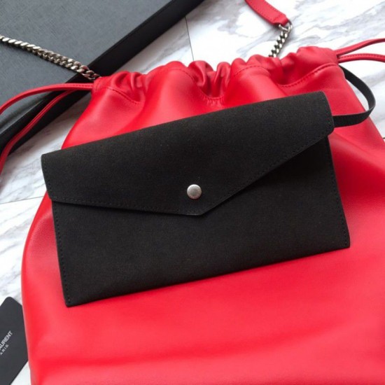 Replica YSL Saint Laurent Teddy Bucket Bag Red