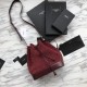 Replica YSL Saint Laurent Teddy Bucket Bag Matte leather Claret