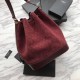 Replica YSL Saint Laurent Teddy Bucket Bag Matte leather Claret