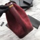 Replica YSL Saint Laurent Teddy Bucket Bag Matte leather Claret