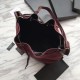 Replica YSL Saint Laurent Teddy Bucket Bag Matte leather Claret