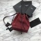 Replica YSL Saint Laurent Teddy Bucket Bag Matte leather Claret