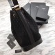 Replica YSL Saint Laurent Teddy Bucket Bag Matte leather Black