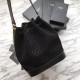 Replica YSL Saint Laurent Teddy Bucket Bag Matte leather Black