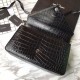 Replica YSL Saint Laurent Envelope Bag in Crocodile Pattern Black